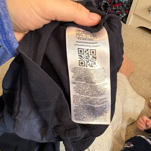 Baby Boy Guess Polo Long Sleeve Rugby Shirt Toddler 3T Blue Stripes Y2K 90s - Picture 9 of 12